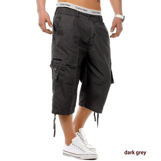 Buy dark-grey Men Multi-pocket Shorts