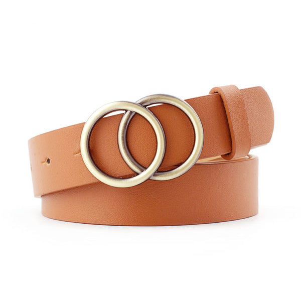 Women Cross-Border Round Buckle Belt