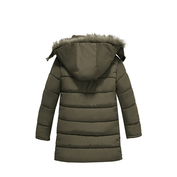 Boys Fur Collar Padded Warm Jacket